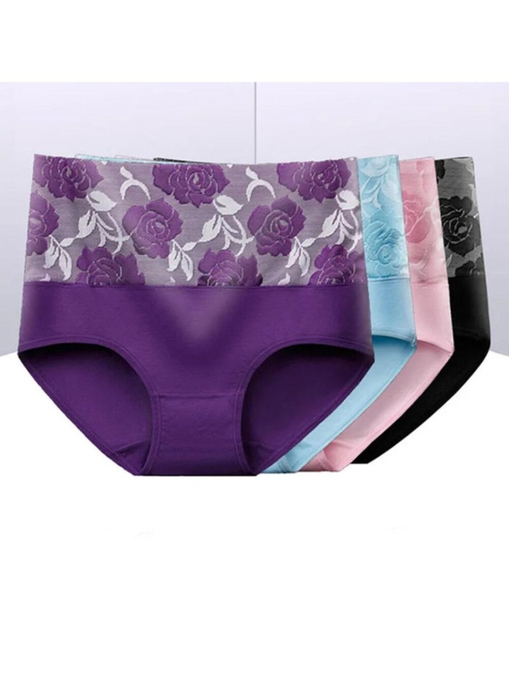 6Pcs/Lot High Waist Panties Cotton Women Female Lingerie Underwear